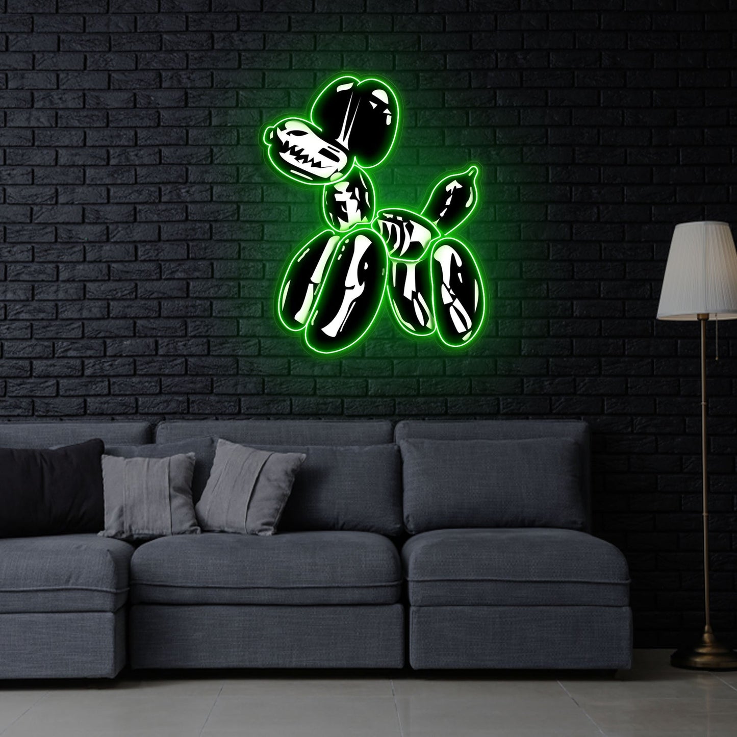 Balloon Dog X-Ray Neon Acrylic Artwork - Unique Decor Piece | Aida Neon