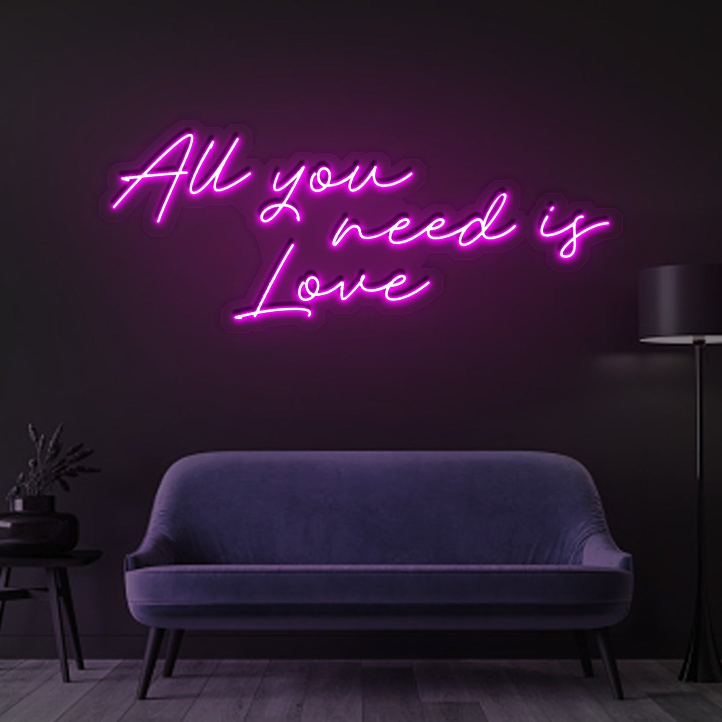 All You Need Is Love LED Neon Sign - Inspirational Quote Light | Aida Neon
