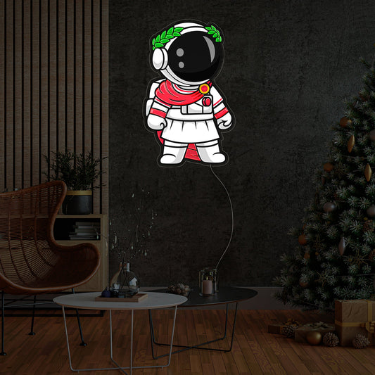 Astronaut Olympia LED Neon Artwork - Athletic Space Event Light | Aida Neon