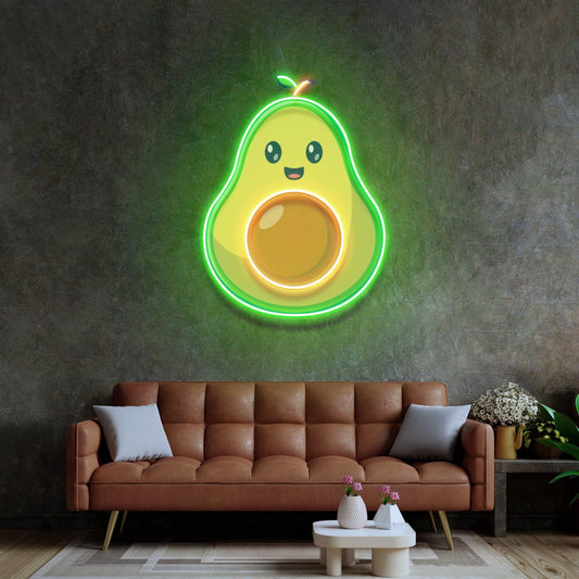 Avocado Baby LED Neon Acrylic Artwork - Adorable Green Decor | Aida Neon