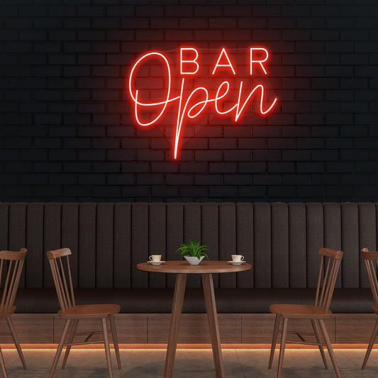 Bar Open LED Neon Sign - Inviting Light for Nightlife | Aida Neon