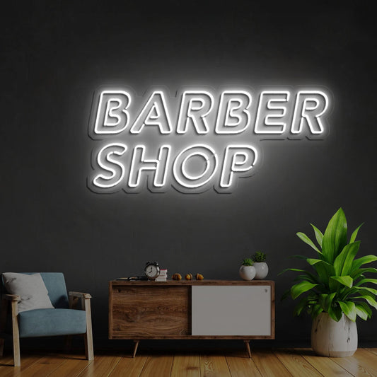 Barbershop LED Neon Sign - Stylish Grooming Salon Light | Aida Neon