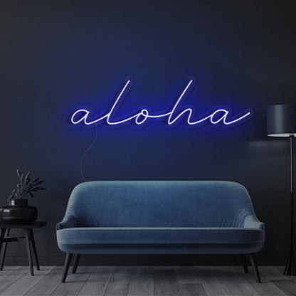 Aloha LED Neon Sign - Warm Greeting Light | Aida Neon